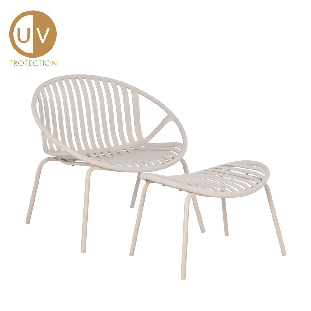 NADIN ΠΟΛΥΘΡΟΝΑ SET 2ΤΕΜ OFF WHITE 80×61.5×73