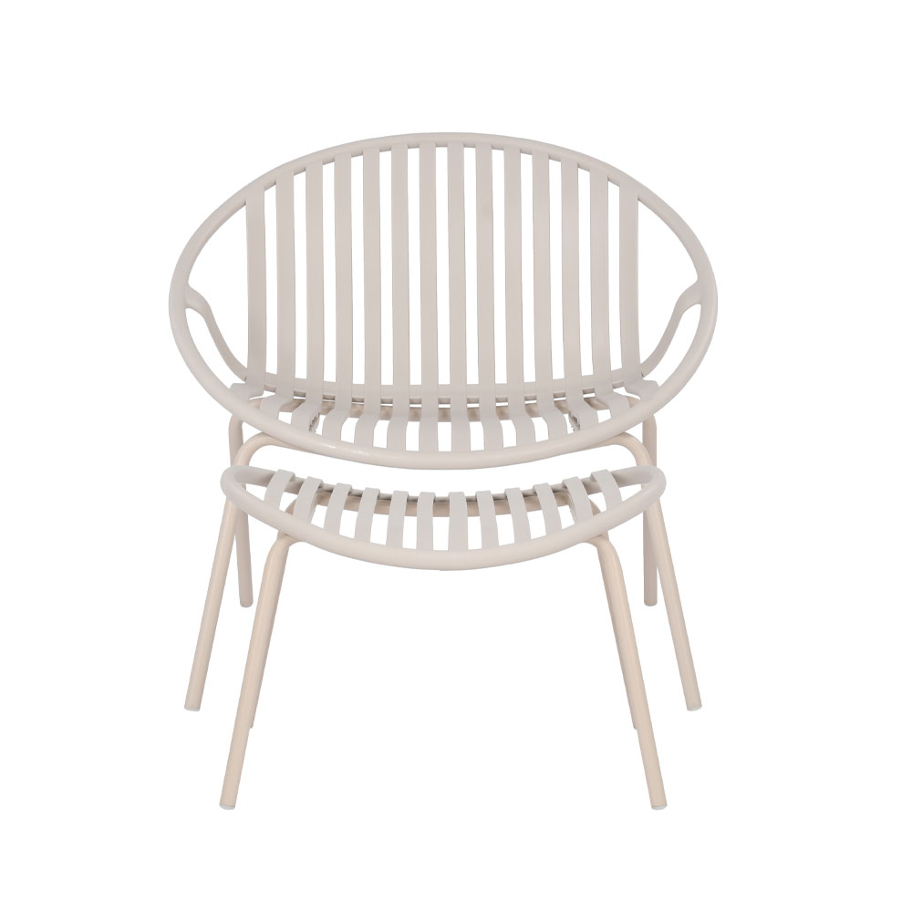 NADIN ΠΟΛΥΘΡΟΝΑ SET 2ΤΕΜ OFF WHITE 80×61.5×73