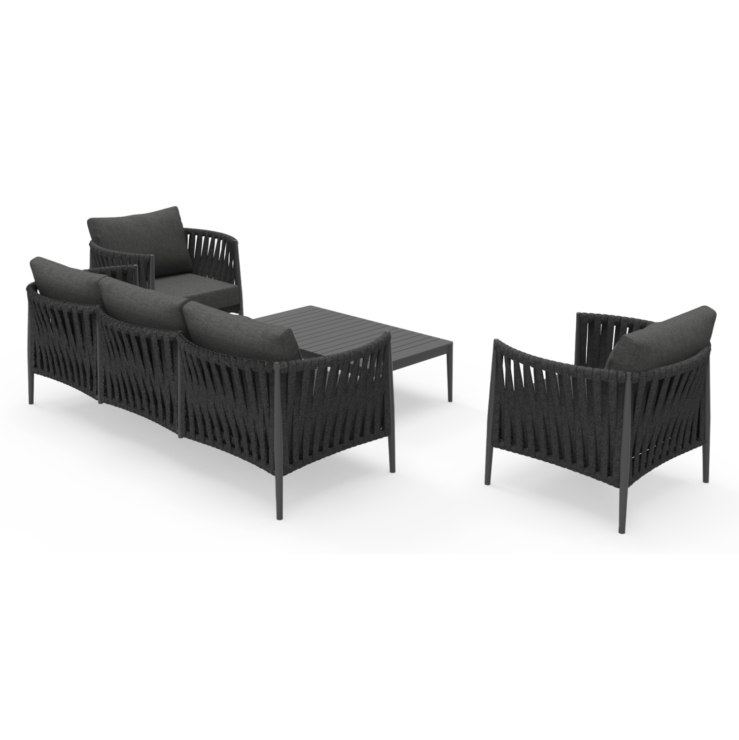 ΣΕΤ ΣΑΛΟΝΙ ΕΞΩΤΕΡΙΚΟΥ ΧΩΡΟΥ 4ΤΜΧ POLARIS SM6211.01 ΓΚΡΙ ΑΛΟΥΜΙΝΙΟ-ΣΧΟΙΝΙ-OLEFIN