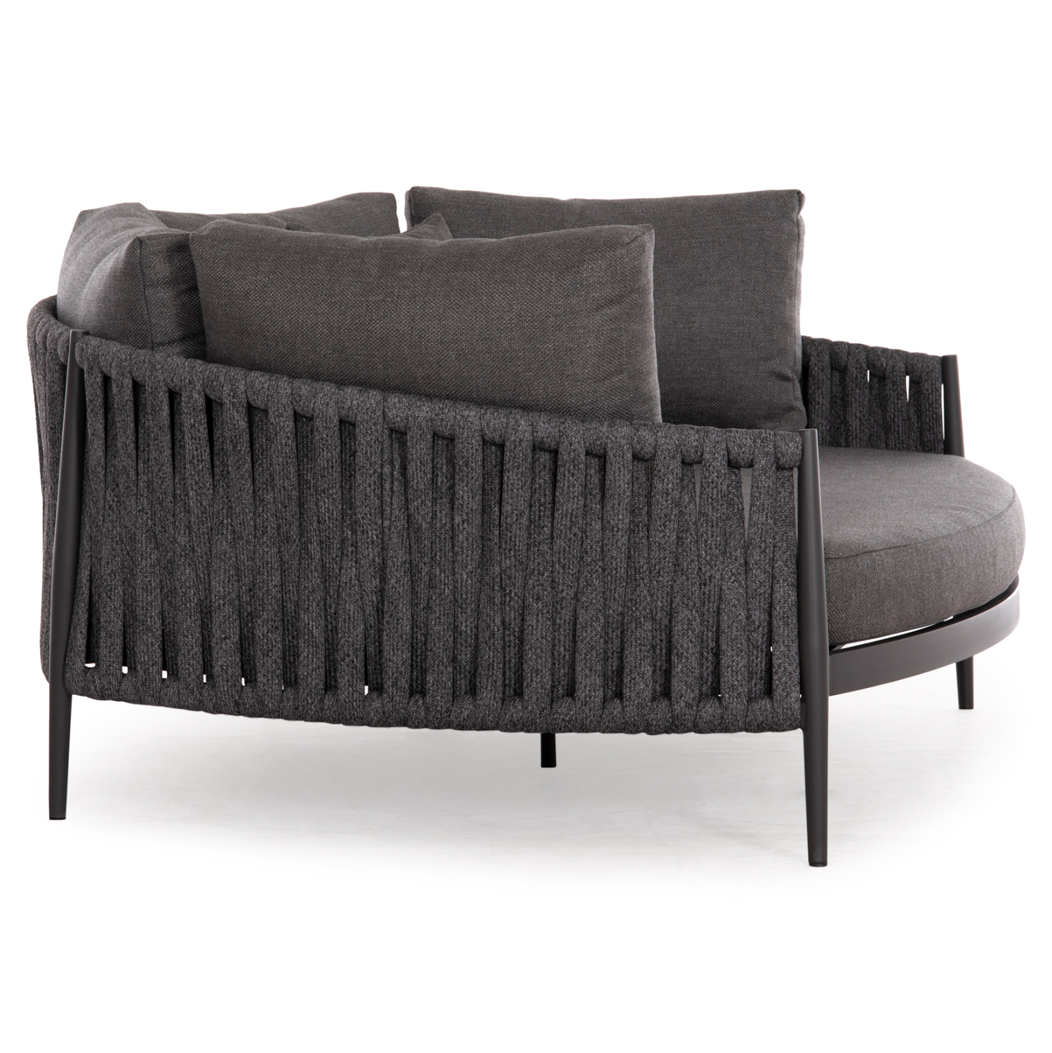 Daybed σειρά Polaris SM6215.01 Αλουμίνιο-Σχοινί-Olefin ύφασμα Ανθρακί 164x144x84Υεκ