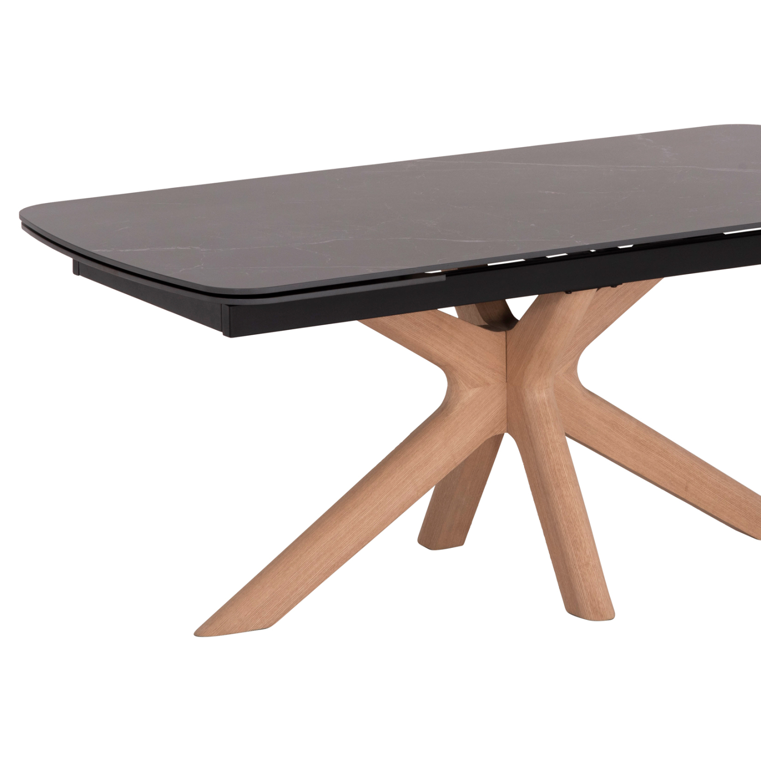 ΤΡΑΠΕΖΙ ΤΡΑΠΕΖΑΡΙΑΣ HORIZON SM18091.02 ΚΕΡΑΜΙΚΟ TOP-ΠΟΔΙΑ ΣΗΜΥΔΑ ΜΕ ΦΡΑΞΙΝΟ 180×90εκ