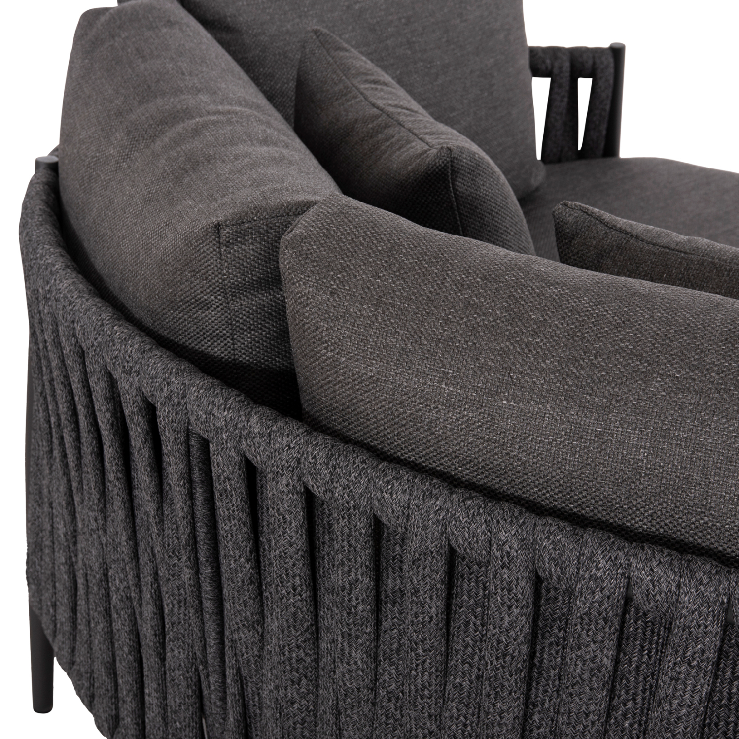 Daybed σειρά Polaris SM6215.01 Αλουμίνιο-Σχοινί-Olefin ύφασμα Ανθρακί 164x144x84Υεκ