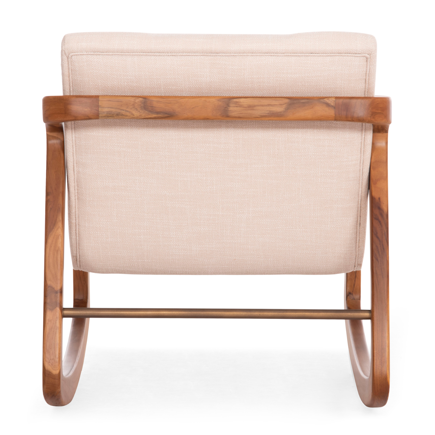ΠΟΛΥΘΡΟΝΑ ΚΟΥΝΙΣΤΗ ROCKER SM9965 ΞΥΛΟ TEAK ΦΥΣΙΚΟ-ΥΠΟΛΕΥΚΟ ΥΦΑΣΜΑ 64x81x72Υεκ.