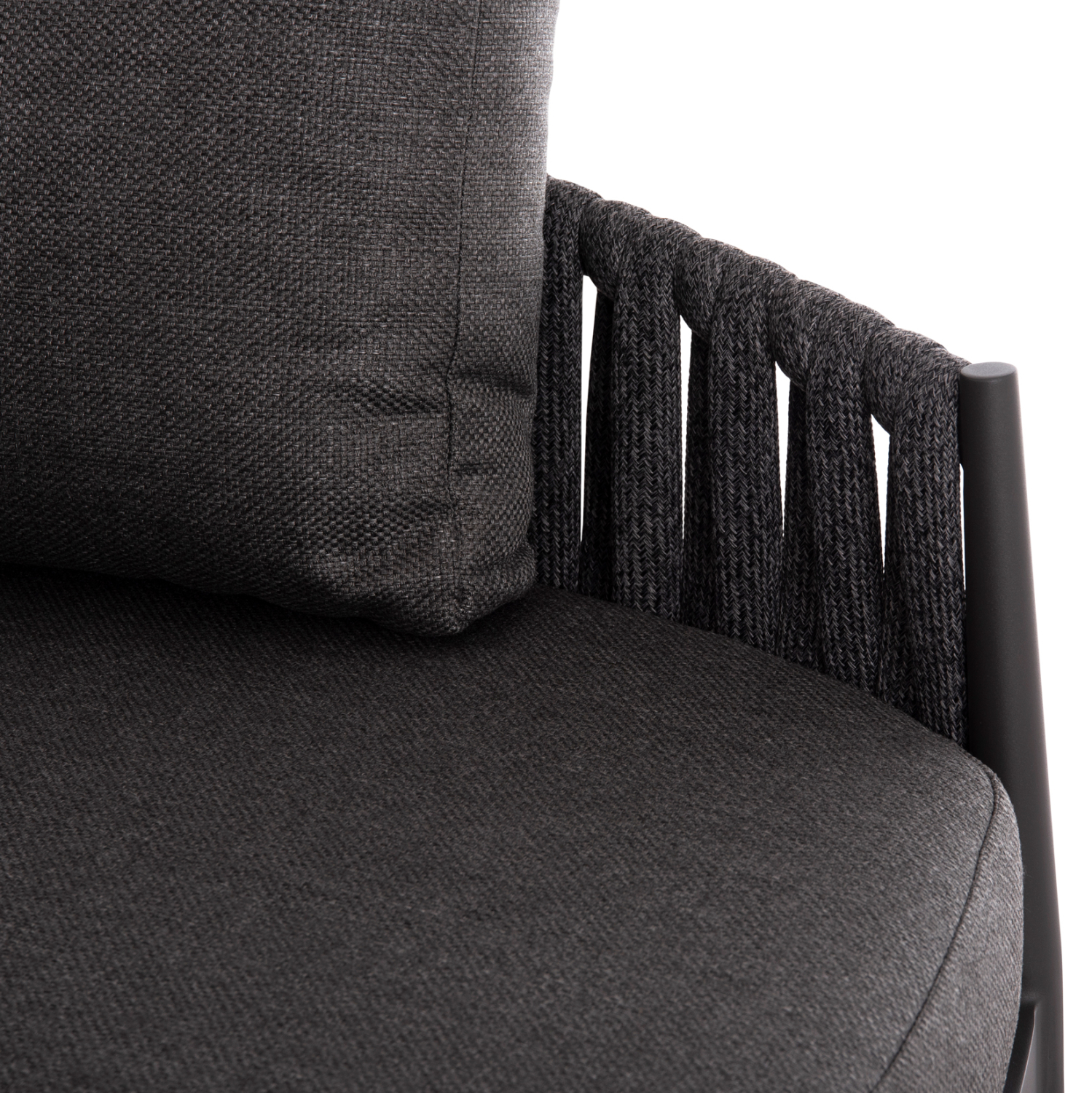 Daybed σειρά Polaris SM6215.01 Αλουμίνιο-Σχοινί-Olefin ύφασμα Ανθρακί 164x144x84Υεκ