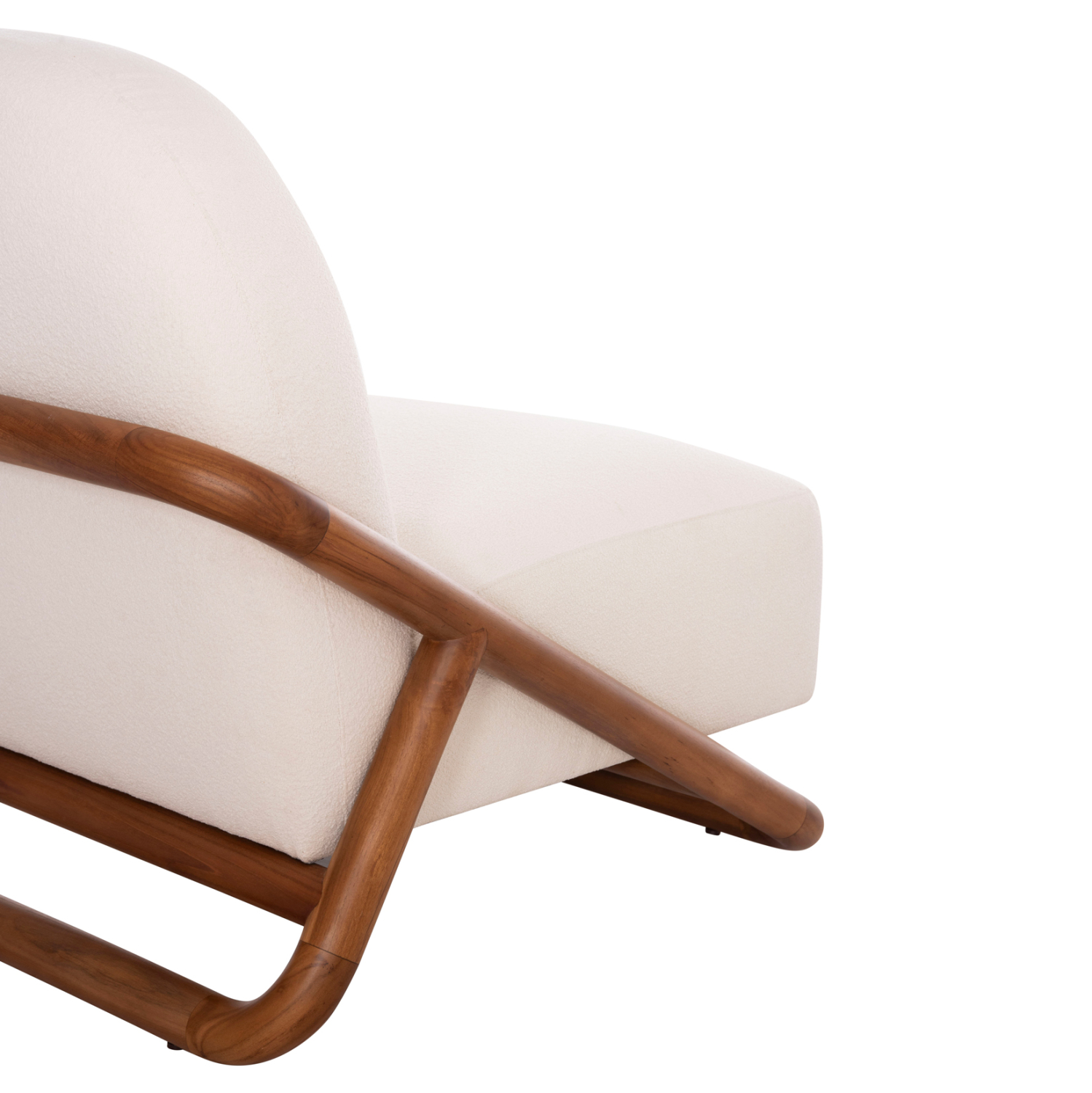 ΠΟΛΥΘΡΟΝΑ LOUNGE RAMROD SM9967 ΞΥΛΟ TEAK ΦΥΣΙΚΟ-ΕΚΡΟΥ ΜΠΟΥΚΛΕ 76x84x51-77,5Υεκ.