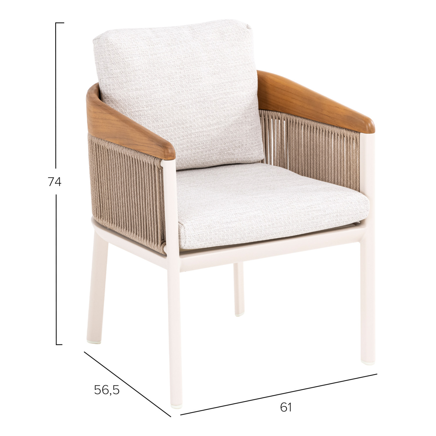 ΠΟΛΥΘΡΟΝΑ ΑΛΟΥΜINIOY ΣΕΙΡΑ ETHEREAL SM6166 ΞΥΛΟ TEAK-P.E.ΣΧΟΙΝΙ-OLEFIN 60x63x84Υεκ