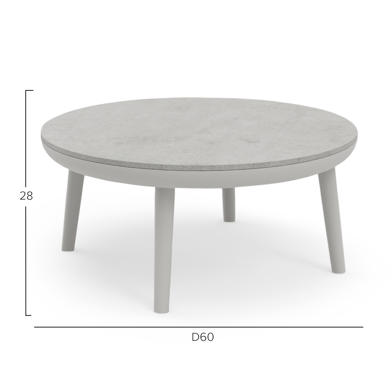 ΤΡΑΠΕΖΑΚΙ ΕΞ.ΧΩΡΟΥ ZODIAC SM6214.02 ΚΡΕΜ ΑΛΟΥΜ.-ΓΚΡΙ 3D PRINT ΓΥΑΛΙ TOP-Φ60×28Υεκ