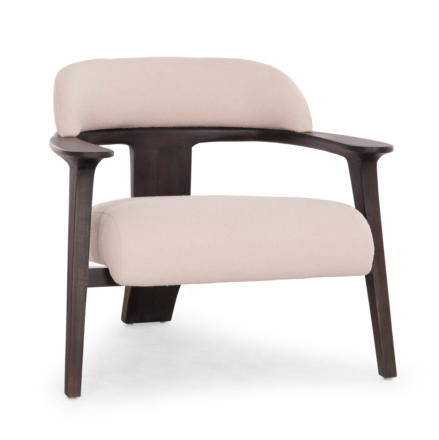 ΠΟΛΥΘΡΟΝΑ LOUNGE TRIAD SM9968 ΞΥΛΟ TEAK ΣΕ ΜΑΥΡΟ-ΕΚΡΟΥ ΥΦΑΣΜΑ 77×75,5×67Υεκ.