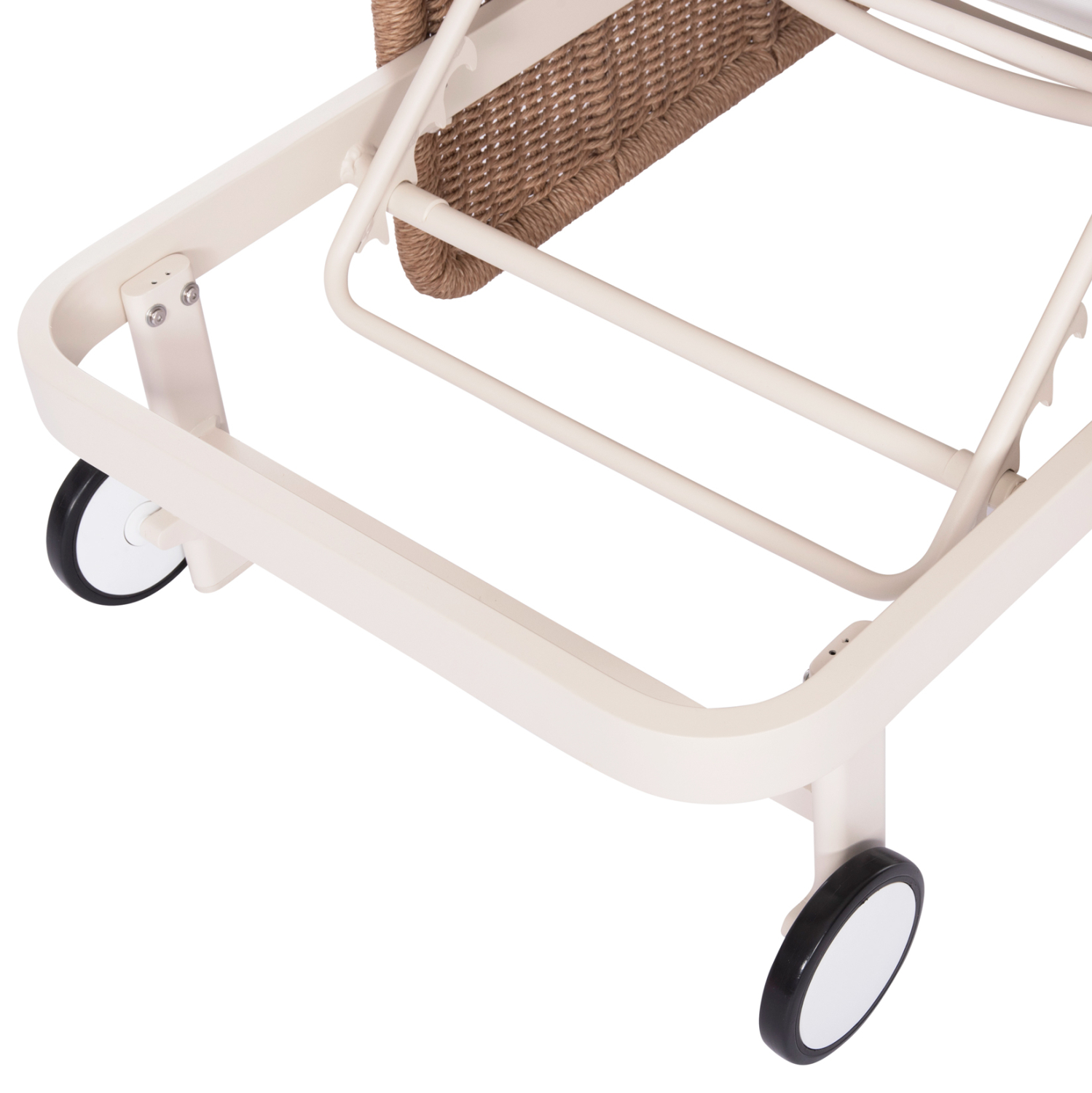 ΞΑΠΛΩΣΤΡΑ ΣΕΙΡΑ DESTINY SM6182 ΑΛΟΥΜΙΝΙΟ ΕΚΡΟΥ-ΜΠΕΖ WICKER & ΜΑΞΙΛΑΡΙΑ 205,5x86x58-104Υεκ.