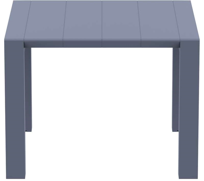 VEGAS DARK GREY 100X100/140Χ75εκ. ΕΠΕΚΤ. ΤΡΑΠΕΖΙ ΠΟΛ/ΝΙΟΥ