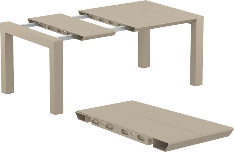 VEGAS TAUPE 100X100/140Χ75εκ. ΕΠΕΚΤ.ΤΡΑΠΕΖΙ ΠΟΛ/ΝΙΟΥ