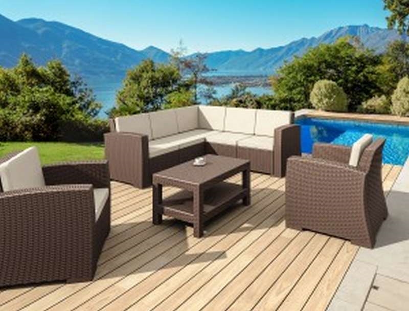 MONACO BROWN ΓΩΝΙΑ 207Χ207Χ79εκ. ΠΟΛ/ΝΙΟΥ
