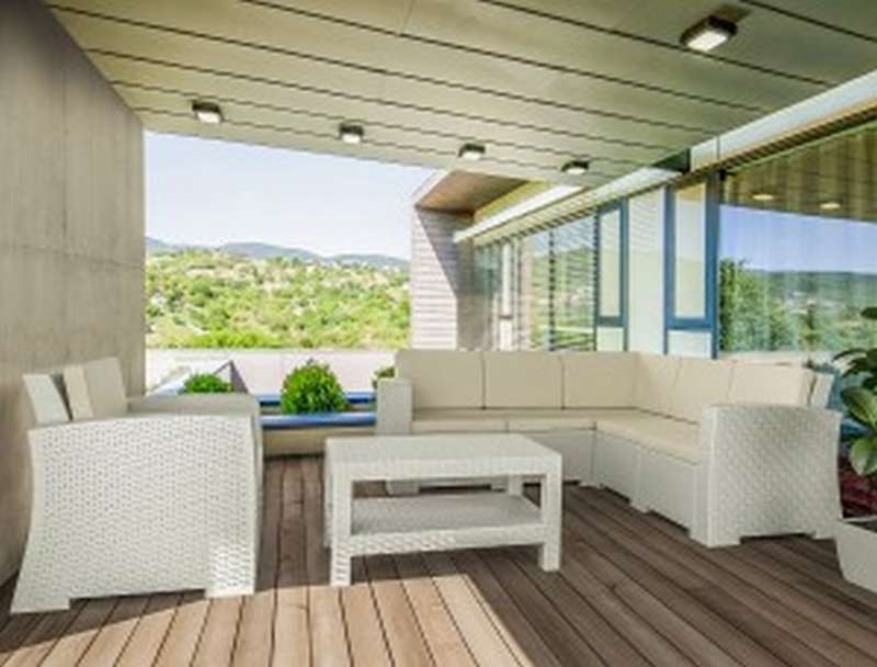MONACO WHITE ΓΩΝΙΑ 207Χ207Χ79εκ. ΠΟΛ/ΝΙΟΥ