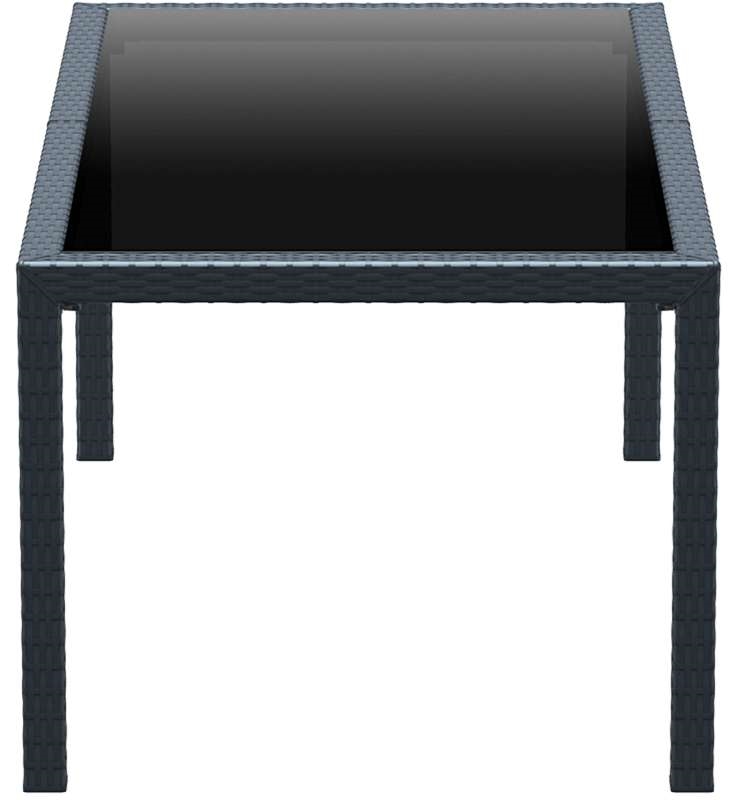 TAHITI DARK GREY 180Χ94Χ75εκ. ΤΡΑΠΕΖΙ ΜΕ ΤΖΑΜΙ ΠΟΛ/ΝΙΟΥ
