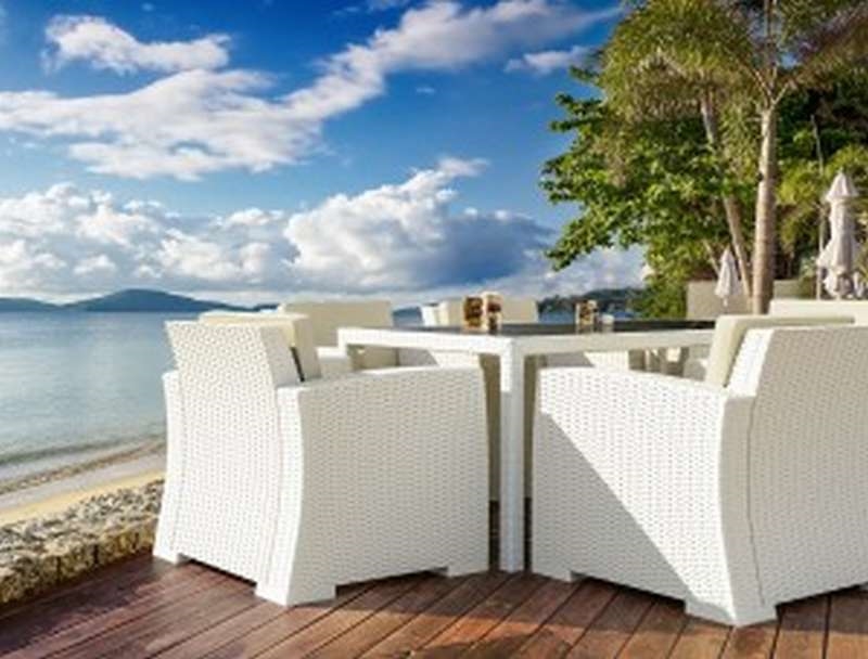 TAHITI WHITE 180Χ94Χ75εκ. ΤΡΑΠΕΖΙ ΜΕ ΤΖΑΜΙ ΠΟΛ/ΝΙΟΥ