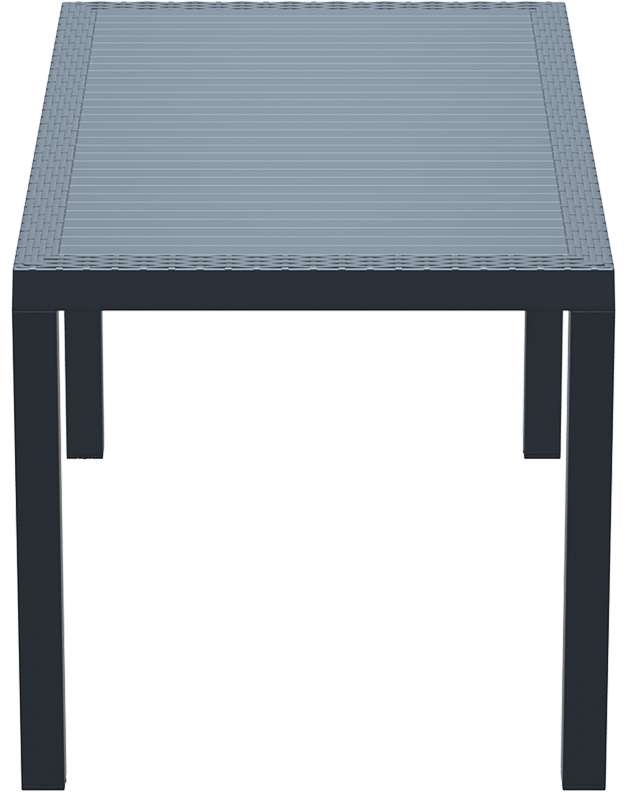 ORLANDO 140Χ80Χ75εκ. DARK GREY ΤΡΑΠΕΖΙ ΠΟΛ/ΝΙΟΥ