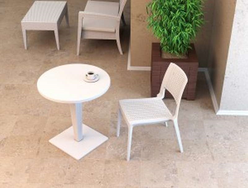 RIVA ΤΡΑΠΕΖΙ Φ70Χ74εκ. WHITE/BEPZAΛIT ΠΟΛ/ΝΙΟΥ