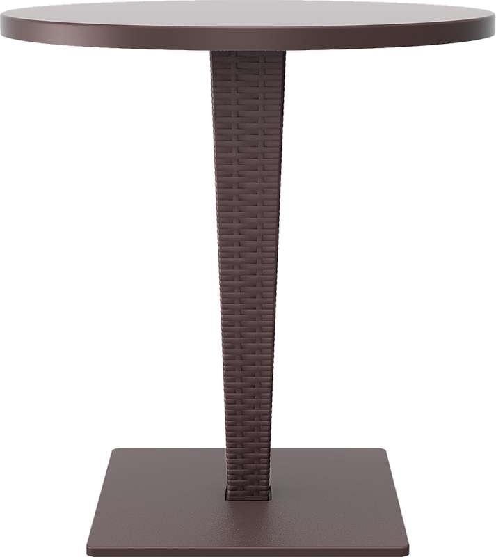 RIVA ΤΡΑΠΕΖΙ Φ70Χ74εκ. BROWN/BEPZAΛIT ΠΟΛ/ΝΙΟΥ