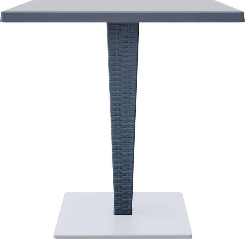 RIVA ΤΡΑΠΕΖΙ 70Χ70Χ74εκ. DARK GREY/BEPZAΛIT ΠΟΛ/ΝΙΟΥ