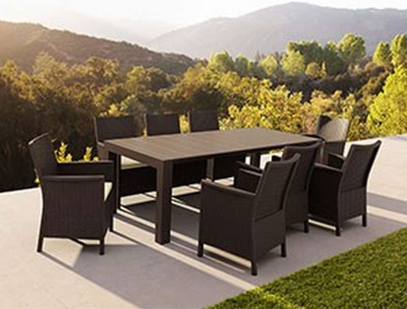 VEGAS BROWN 100X180/220Χ75εκ. ΕΠΕΚΤ.ΤΡΑΠΕΖΙ
