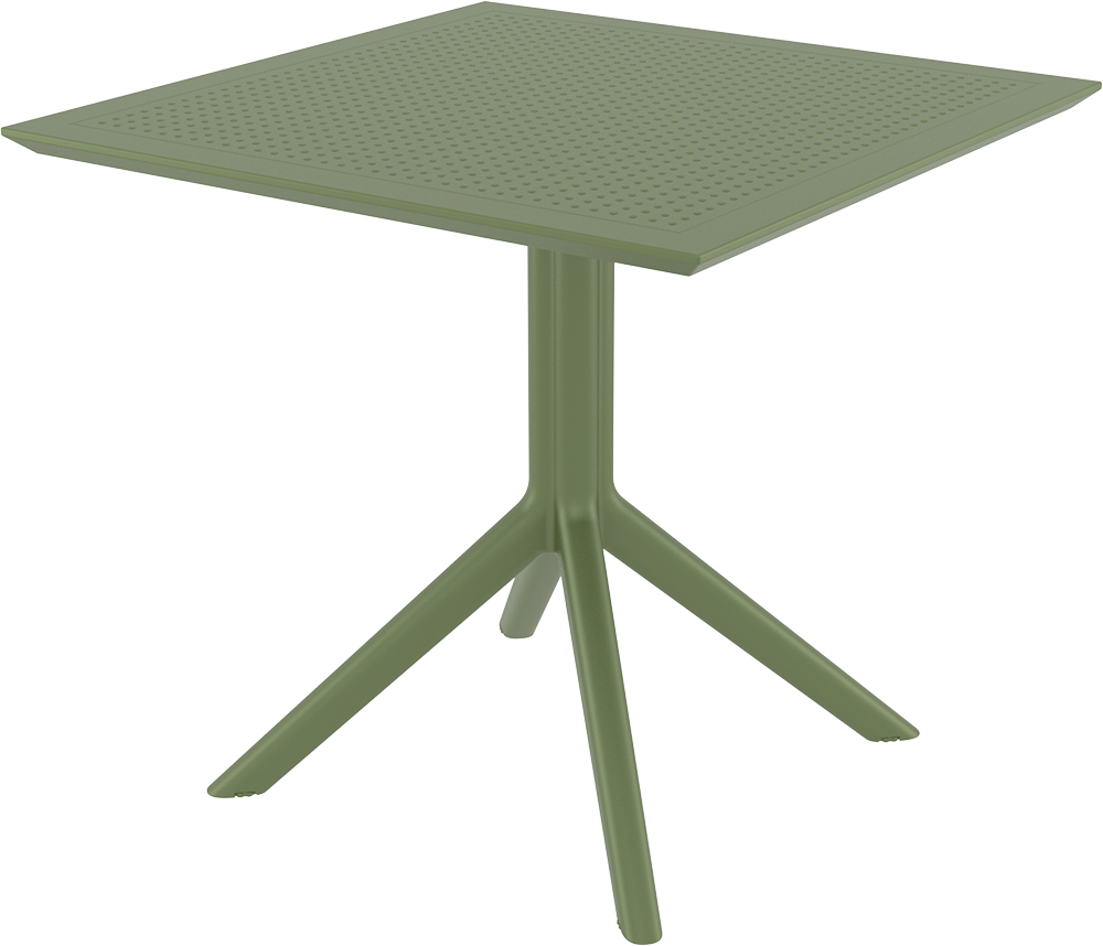 SKY OLIVE GREEN 80X80X74εκ. ΤΡΑΠΕΖΙ  ΠΟΛ/ΝΙΟΥ