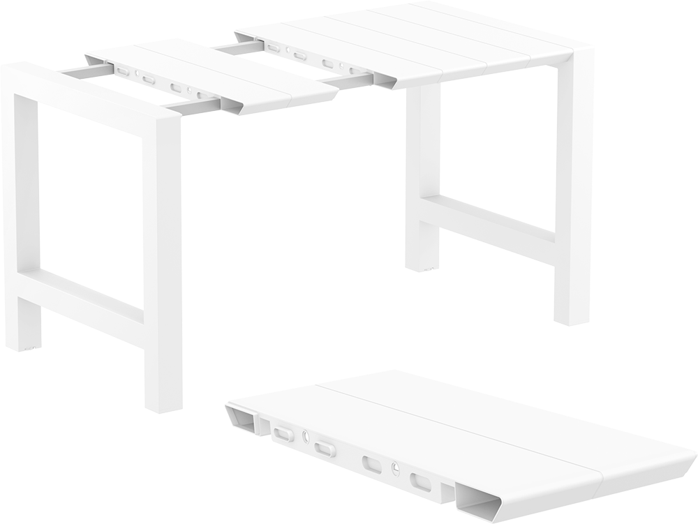 VEGAS BAR WHITE 100X100/140εκ. ΕΠΕΚΤ. ΠΟΛ/ΝΙΟΥ