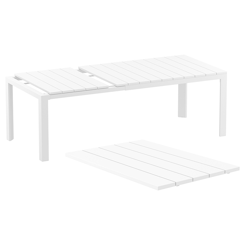 ATLANTIC WHITE 100X140/210Χ76εκ. ΕΠΕΚΤ.ΤΡΑΠΕΖΙ ΠΟΛ/ΝΙΟΥ