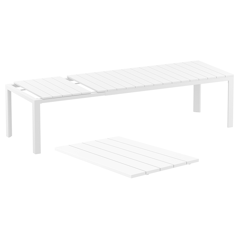 ATLANTIC WHITE 100X210/280Χ76εκ. ΕΠΕΚΤ.ΤΡΑΠΕΖΙ ΠΟΛ/ΝΙΟΥ