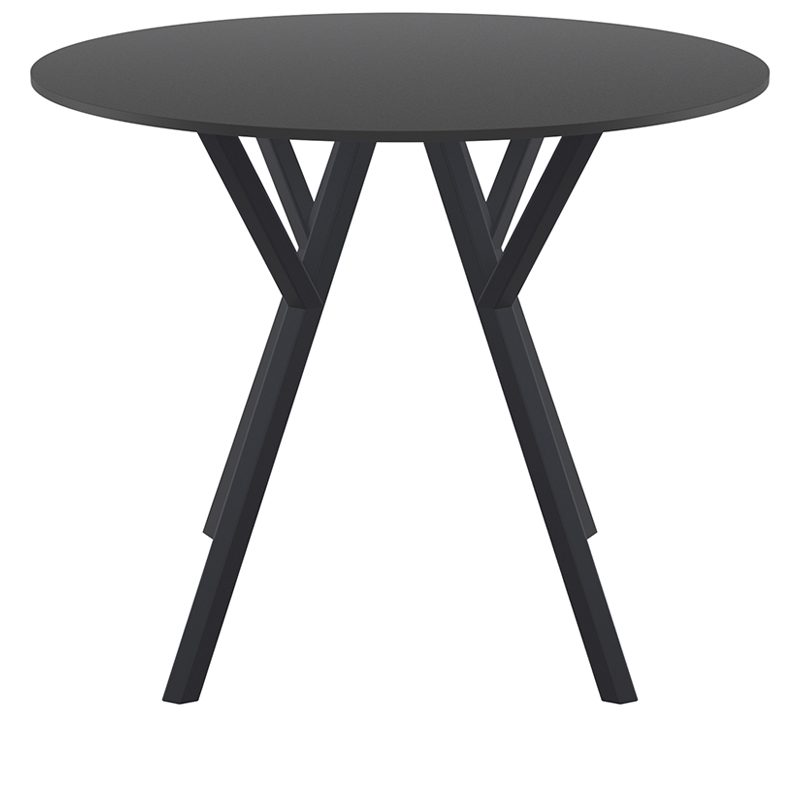 MAX ΤΡΑΠΕΖΙ Φ90Χ74εκ. BLACK LAMINATE 12mm