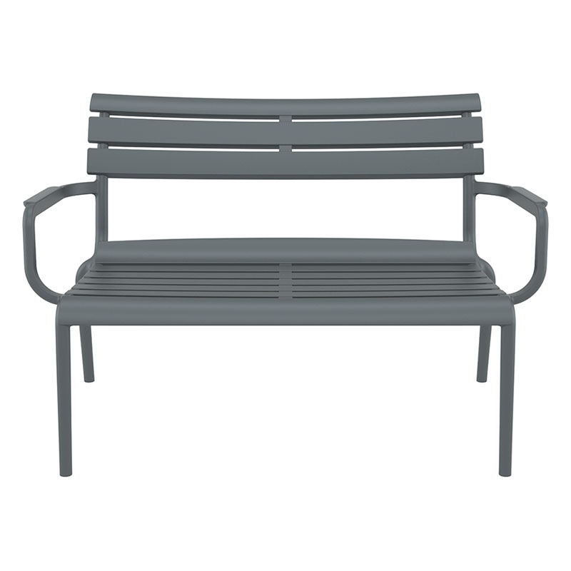 PARIS ΚΑΝΑΠΕΣ DARK GREY 116X70X75εκ. ΠΟΛ/ΝΙΟΥ