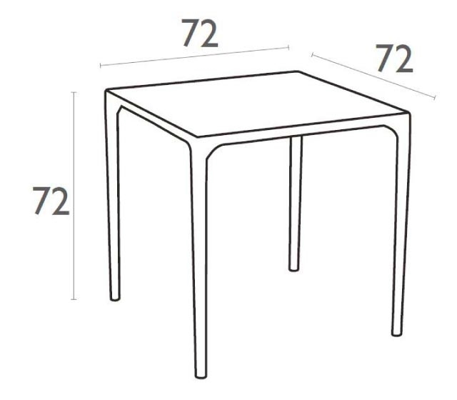 MANGO ORANGE 72Χ72Χ72εκ. ΤΡΑΠΕΖΙ