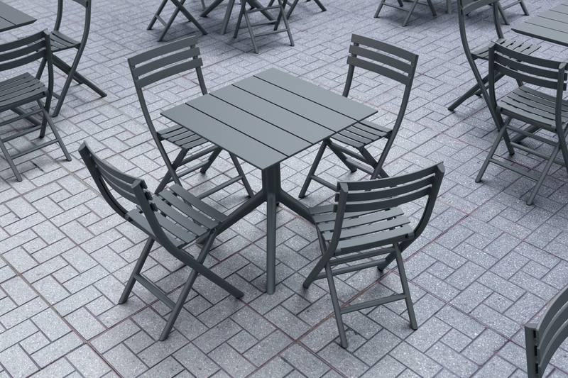 PARIS DARK GREY 70X70X74εκ. ΤΡΑΠΕΖΙ ΠΟΛ/ΝΙΟΥ