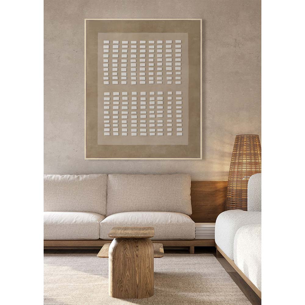 THE COLLECTIVE ΠΙΝΑΚΑΣ ΔΙΑΚΟΣΜΗΤΙΚΟΣ ΜΕ ΚΟΡΝΙΖΑ 80x120x4 ΚΑΜΒΑΣ ΚΑΦΕ ΜΠΕΖ ΞΥΛΟ