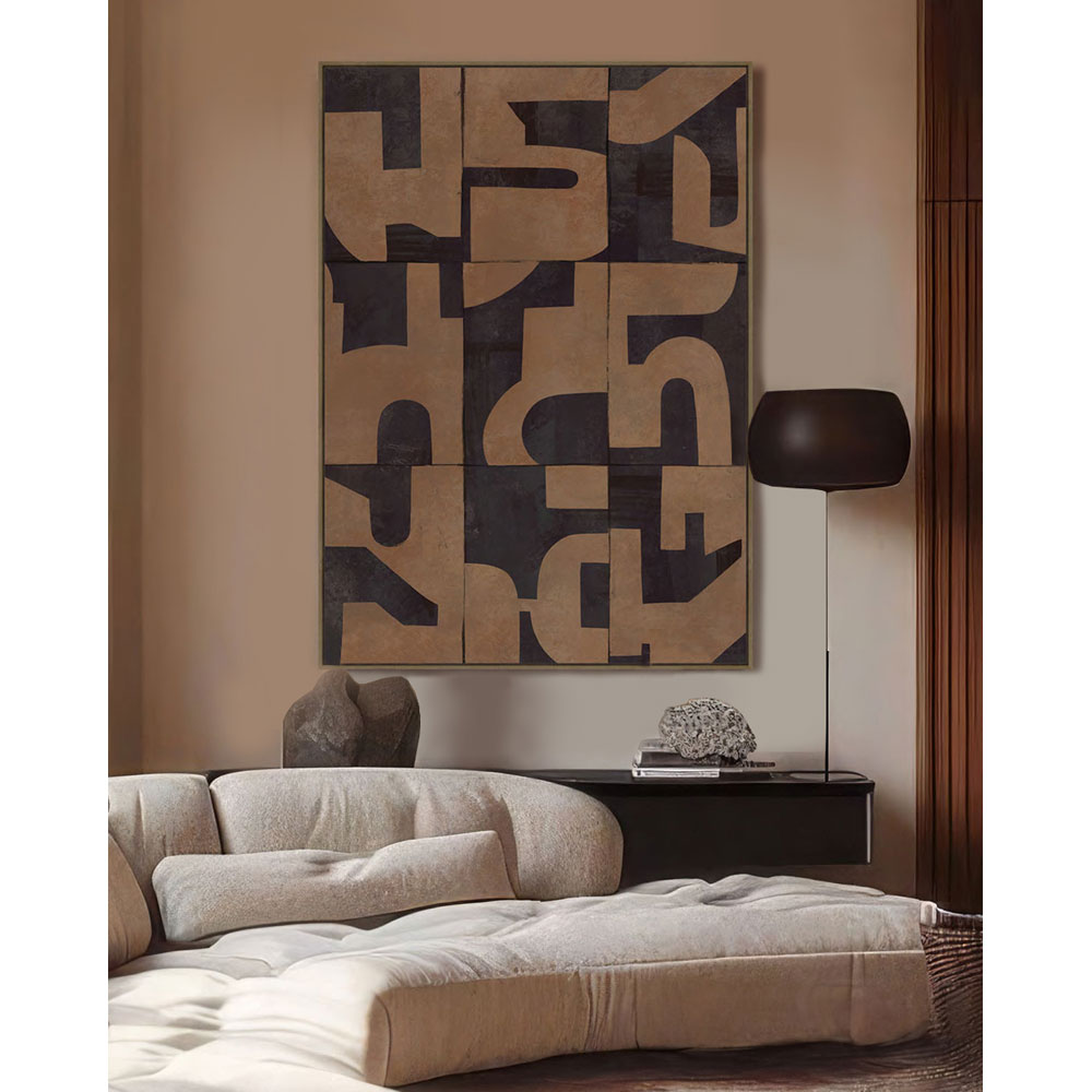 ABSTRACT SHAPE ΠΙΝΑΚΑΣ ΔΙΑΚΟΣΜΗΤΙΚΟΣ ΜΕ ΚΟΡΝΙΖΑ 80x120x4 ΚΑΜΒΑΣ ΚΑΦΕ PP
