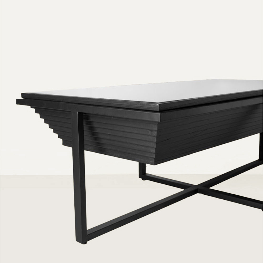 CHEOPS COFFEE TABLE ΜΑΥΡΟ 120x60x42