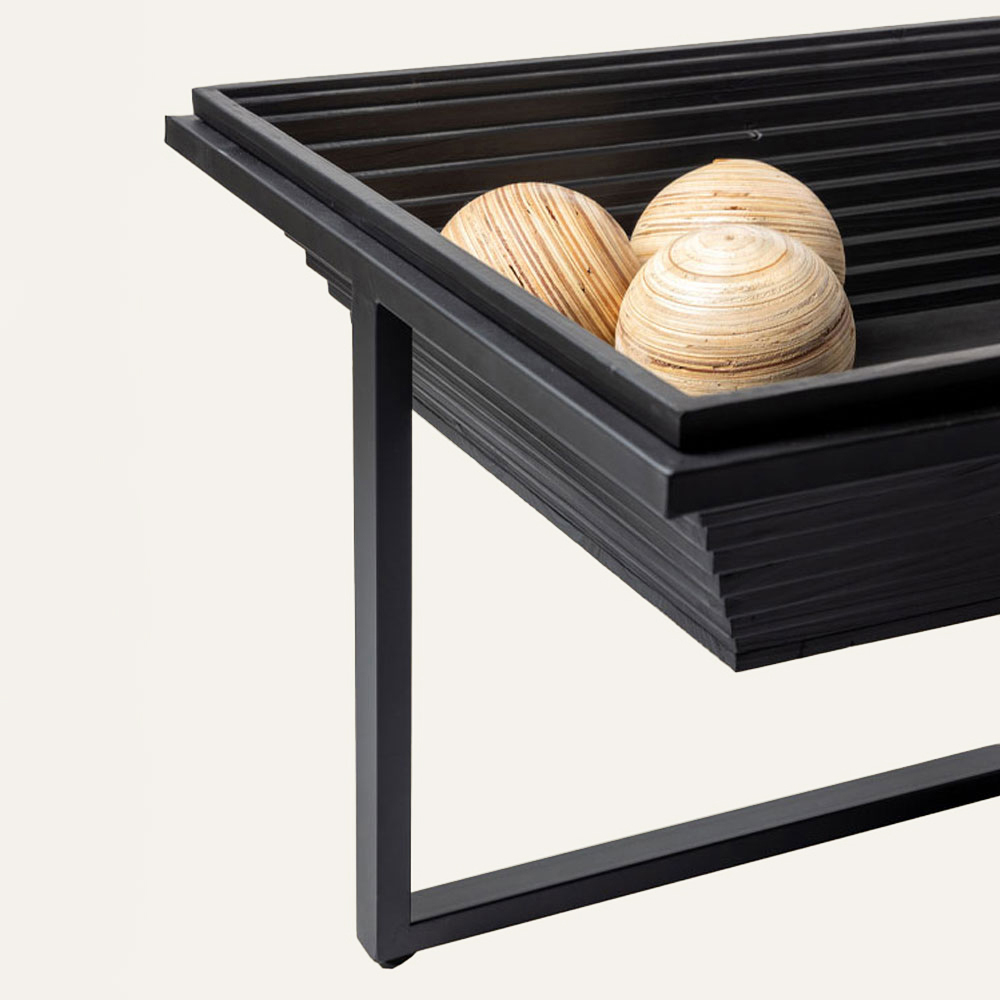 CHEOPS COFFEE TABLE ΜΑΥΡΟ 120x60x42