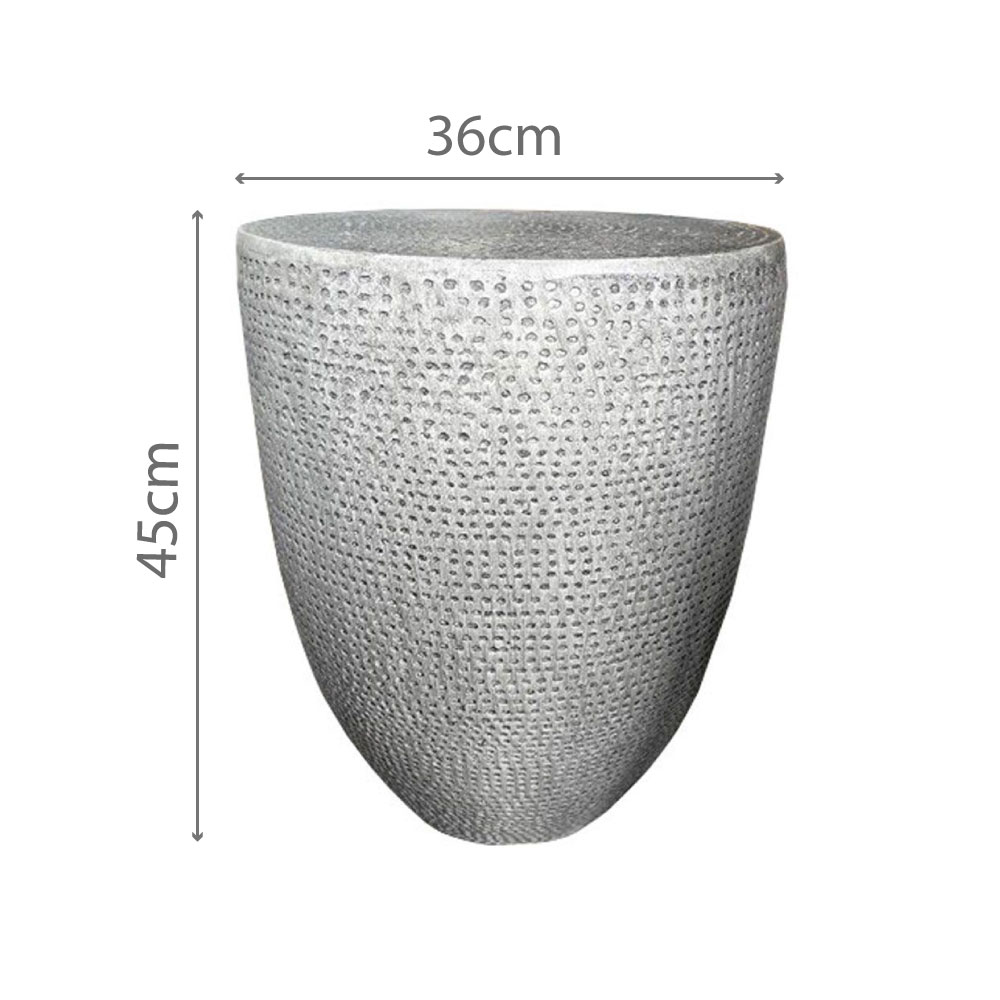 AFRICA SIDE TABLE ΓΚΡΙ 36x36x45cm