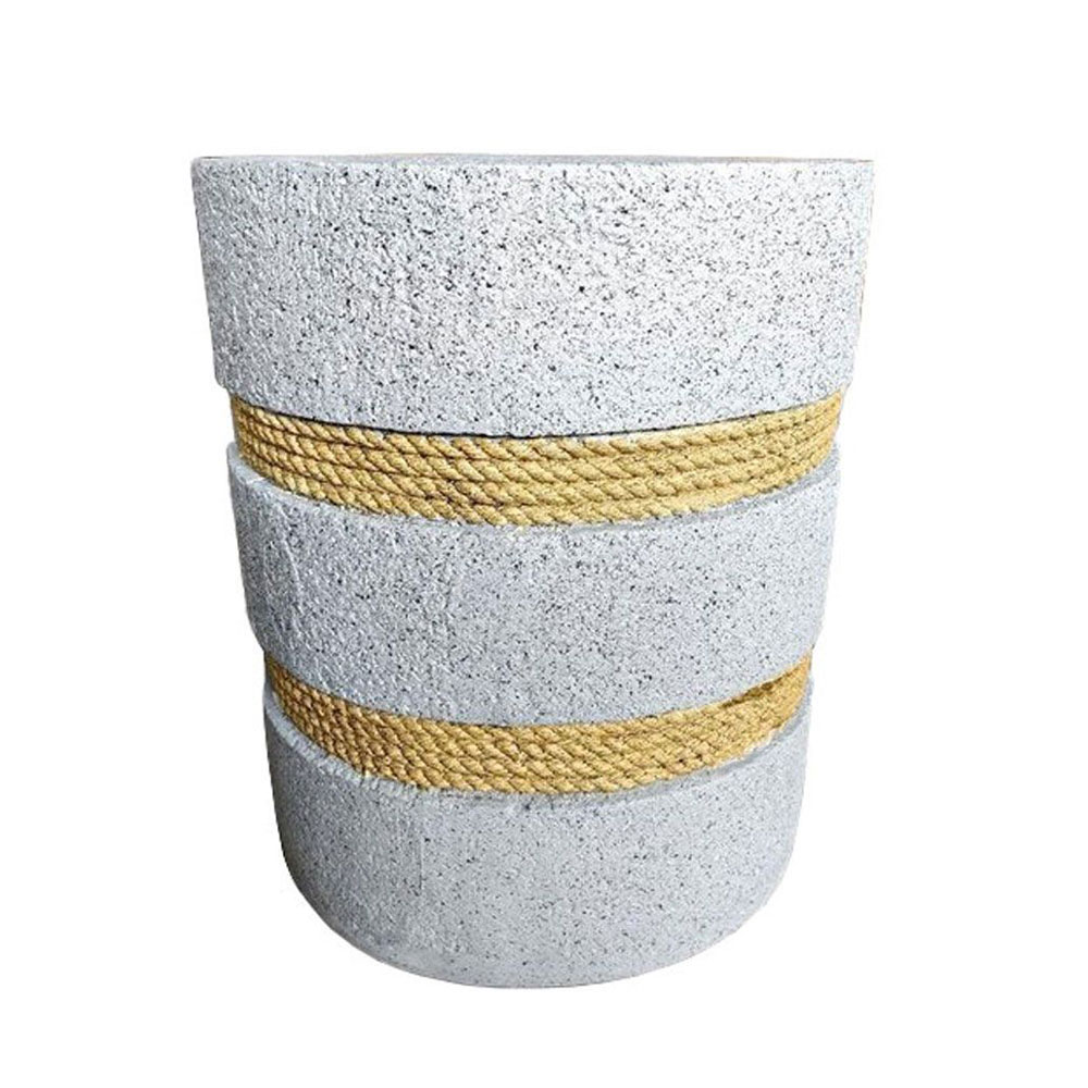 CORDA SIDE TABLE CEMENT ΦΥΣΙΚΟ 35.5×35.5×42.5
