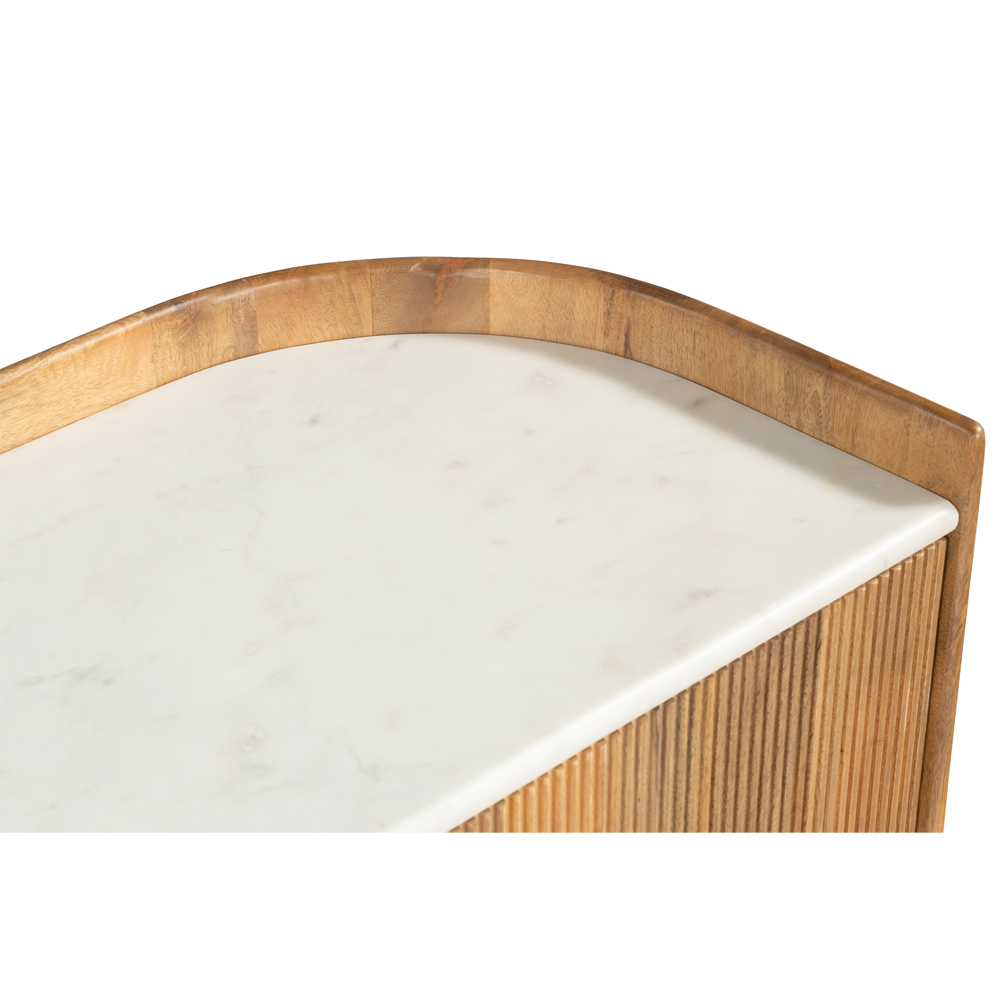 ORGANIC BITTER TV STAND 2ΠΟΡΤΕΣ ΚΑΡΥΔΙ ΛΕΥΚΟ 147x45x50cm