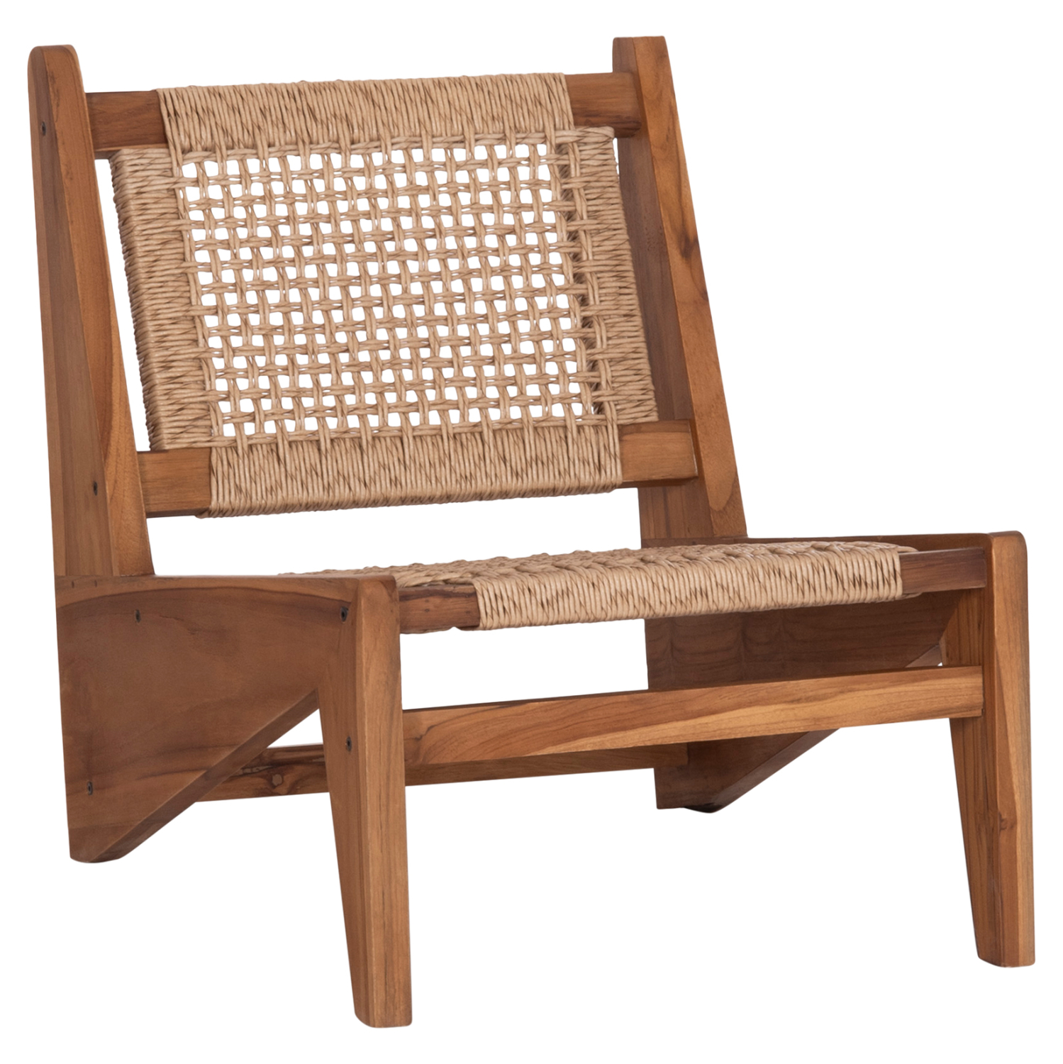 ΚΑΡΕΚΛΑ LOUNGE LUKILLA HM9913 ΞΥΛΟ TEAK ΣΕ ΦΥΣΙΚΟ–ΣΥΝΘ.ΣΧΟΙΝΙ ΜΠΕΖ 55,5x74x65Υεκ.