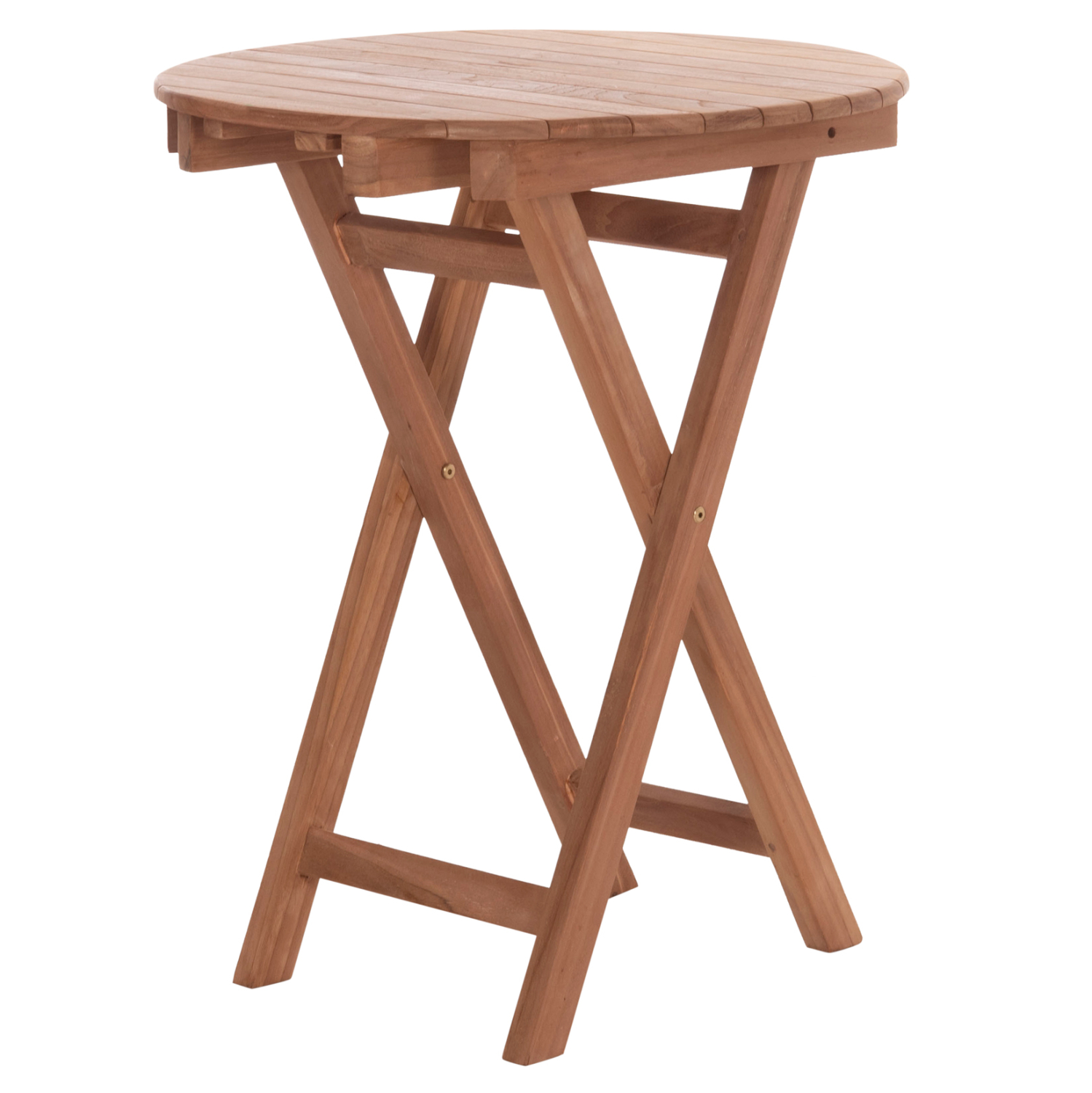 ΤΡΑΠΕΖΙ ΣΚΗΝΟΘΕΤΗ ΣΤΡΟΓΓΥΛΟ HEIDEL HM18120 ΞΥΛΟ TEAK–ΦΥΣΙΚΟ Φ60×75Υεκ.