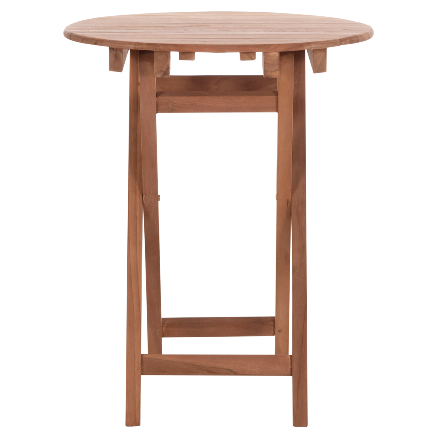 ΤΡΑΠΕΖΙ ΣΚΗΝΟΘΕΤΗ ΣΤΡΟΓΓΥΛΟ HEIDEL HM18120 ΞΥΛΟ TEAK–ΦΥΣΙΚΟ Φ60×75Υεκ.