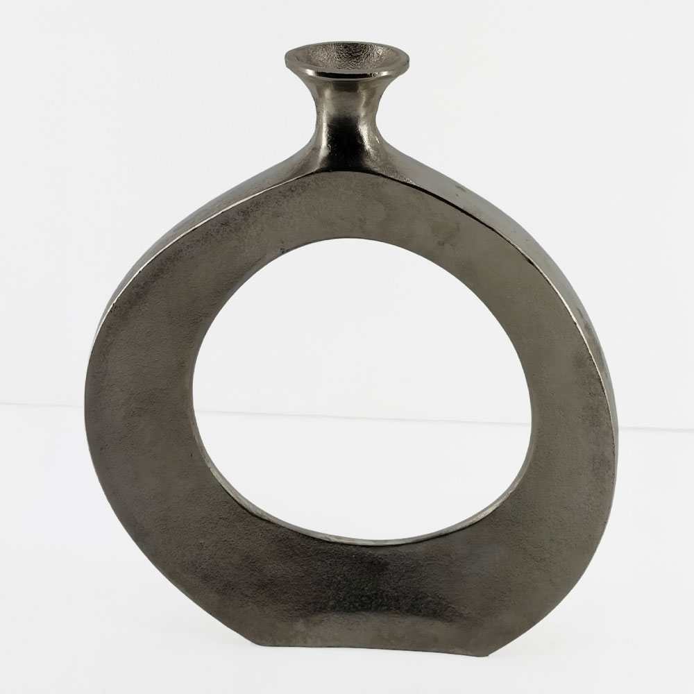 ABSTRACT CIRCLE ΒΑΖΟ 37x5x45 ΑΛΟΥΜΙΝΙΟ SILVER NICKEL