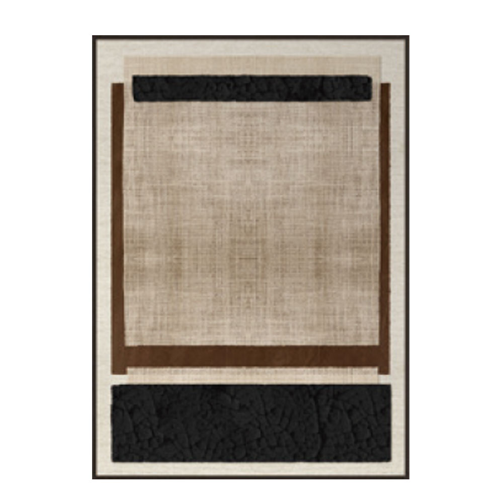 SQUARE ΠΙΝΑΚΑΣ ΔΙΑΚΟΣΜΗΤΙΚΟΣ ΜΕ ΚΟΡΝΙΖΑ 80x120x4.3 ΚΑΜΒΑΣ ΜΠΕΖ ΜΑΥΡΟ ΚΑΦΕ PS