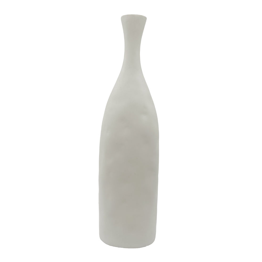 FRASCO ΒΑΖΟ 12.5x8x45cm POLYRESIN ΑΣΠΡΟ