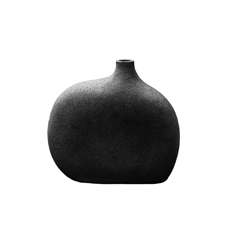 NEST S ΒΑΖΟ 20.5×6.8x19cm POLYRESIN ΜΑΥΡΟ