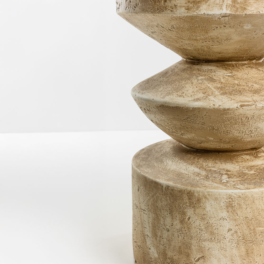 SANDY SIDE TABLE ΚΑΦΕ ΑΝΟΙΧΤΟ 38.5×38.5x51cm
