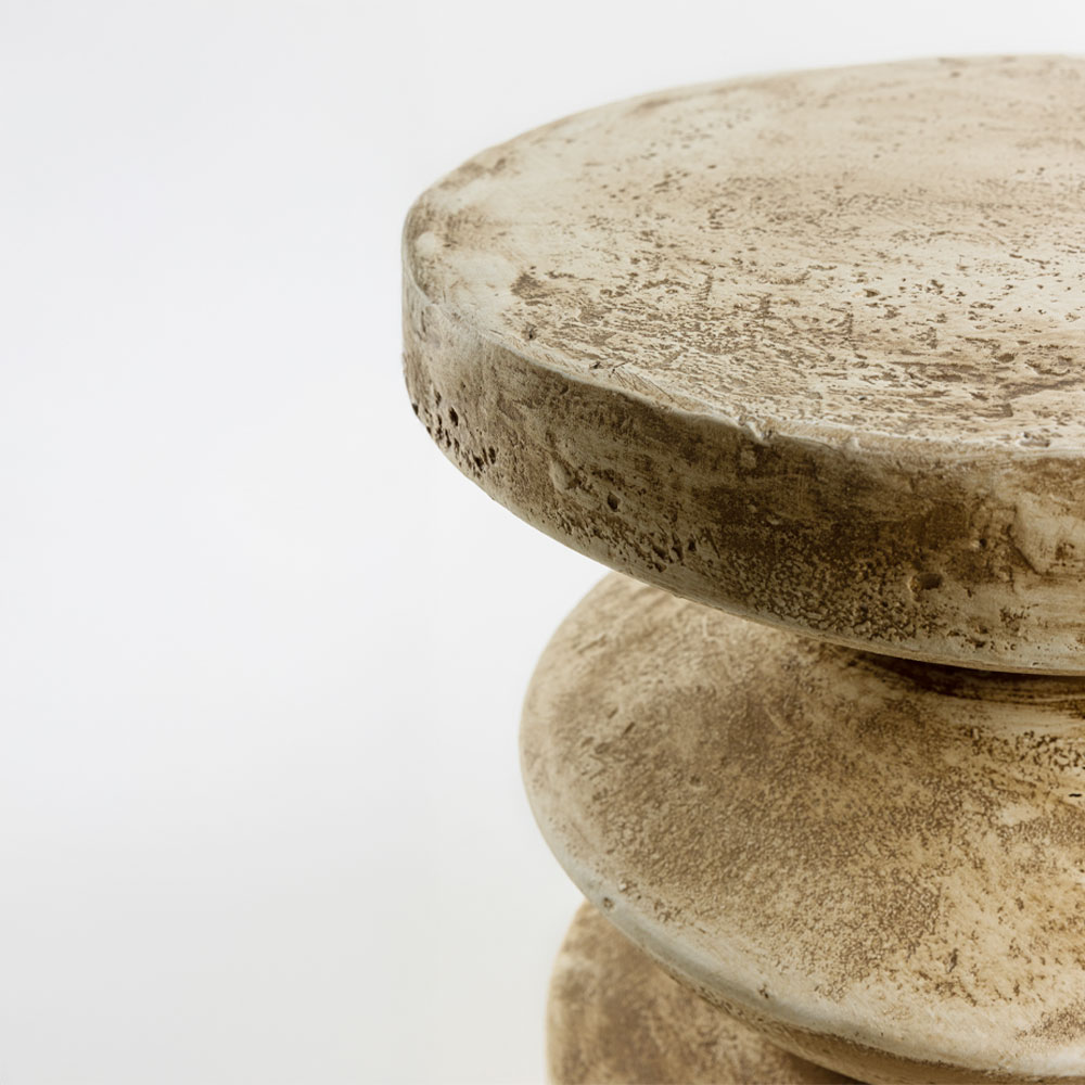 SANDY SIDE TABLE ΚΑΦΕ ΑΝΟΙΧΤΟ 38.5×38.5x51cm