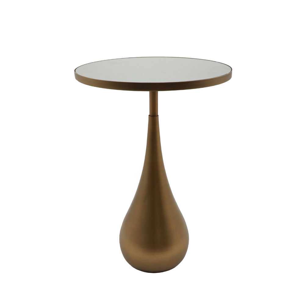 SEAL M SIDE TABLE ΜΕ ΚΑΘΡΕΠΤΗ BROWN GOLD 37.5×37.5×54
