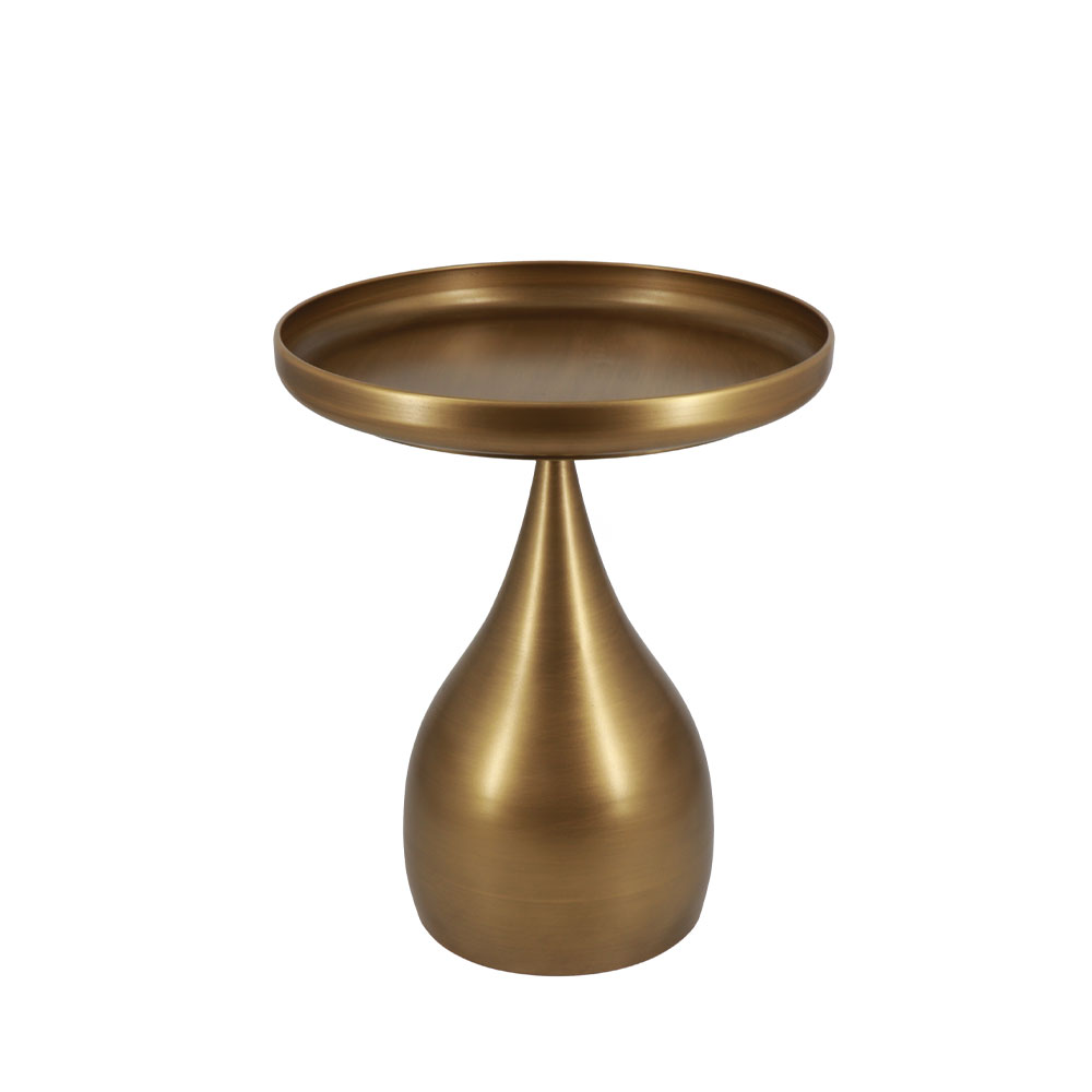 SEAL SIDE TABLE BROWN GOLD 41x41x49cm